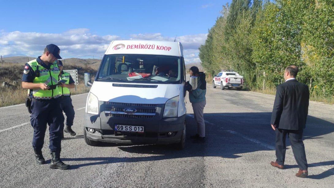 Taşmalı Eğitim Kapsamında Araç Denetimleri Yapıldı